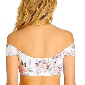 Billabong Women Float On by Off Shoulder Bikini Top Multi Size L 7754